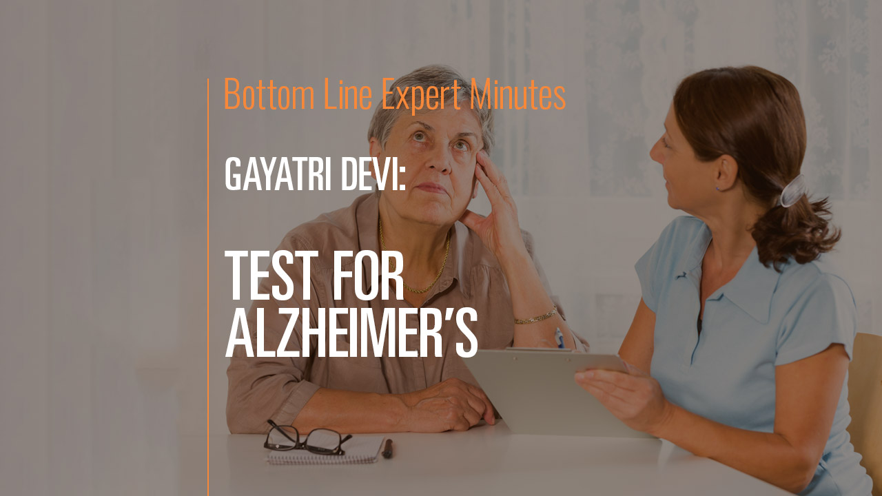 Test for Alzheimer’s Bottom Line Inc
